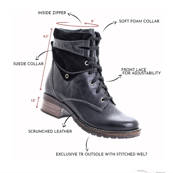 Dromedaris Kara red leather conbat Boots - Picture 8 of 8